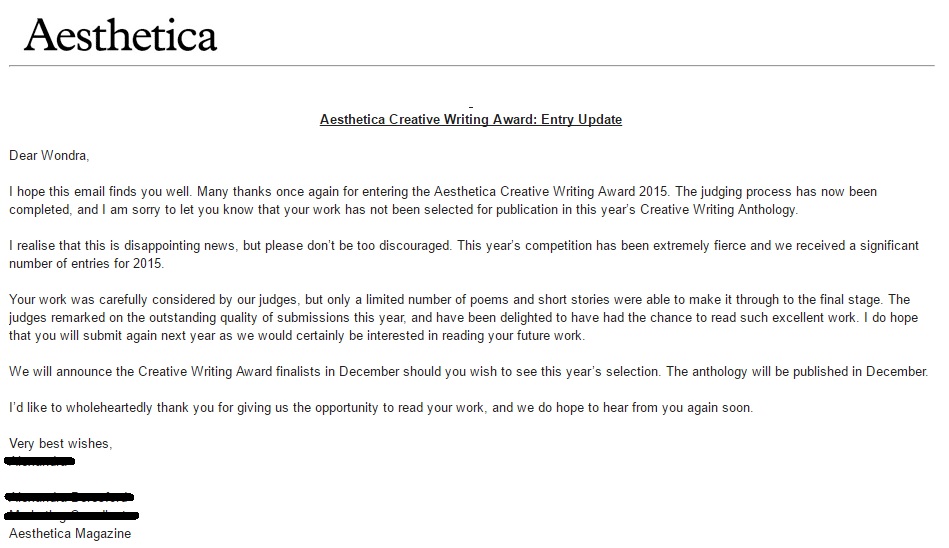 Aesthetica Creative Writing Competition